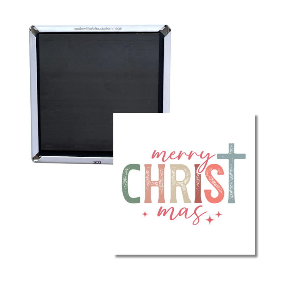 Merry Christmas Magnet – Faith & Holiday Christian Decor