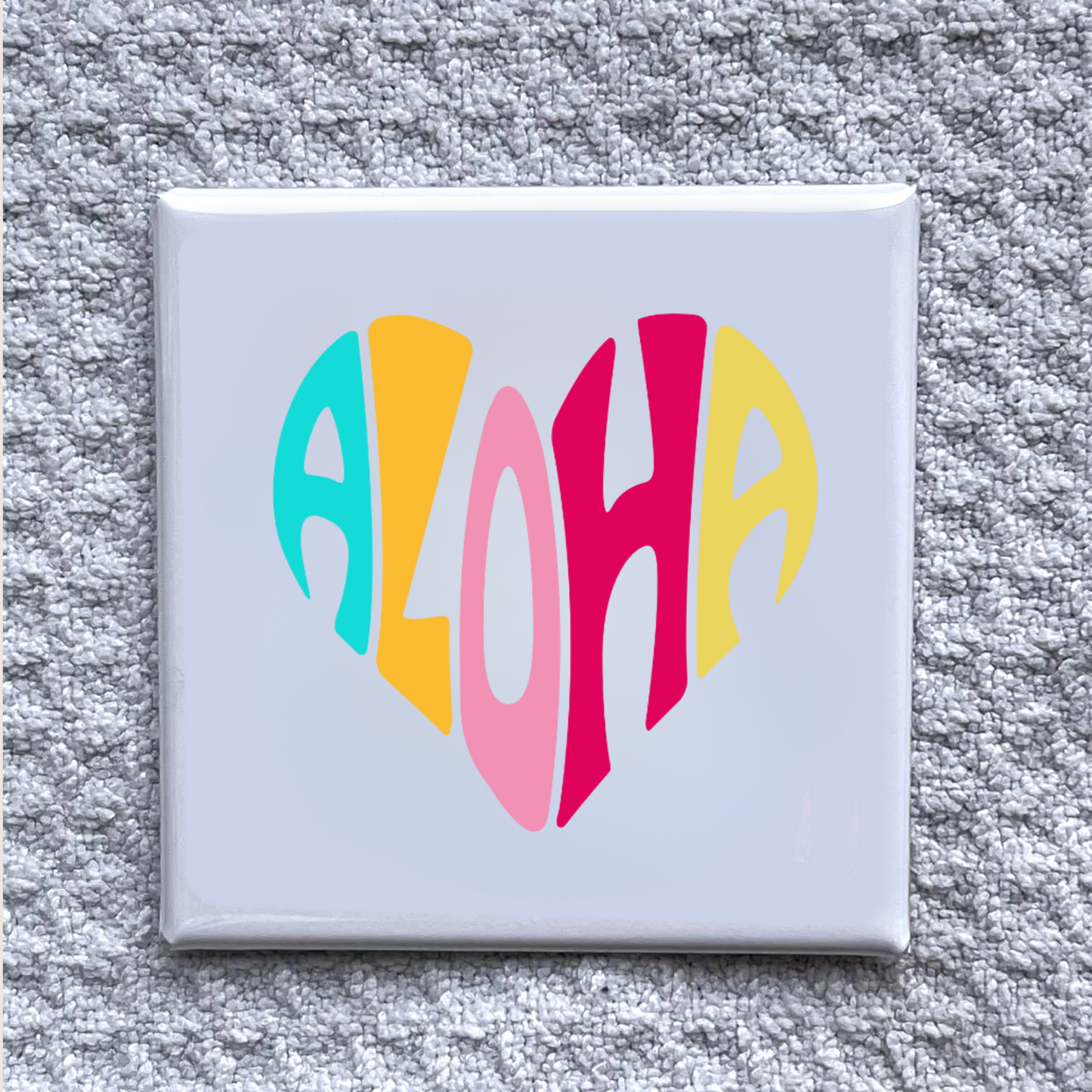 Aloha Heart Magnet – Retro Hawaii Tropical Decor