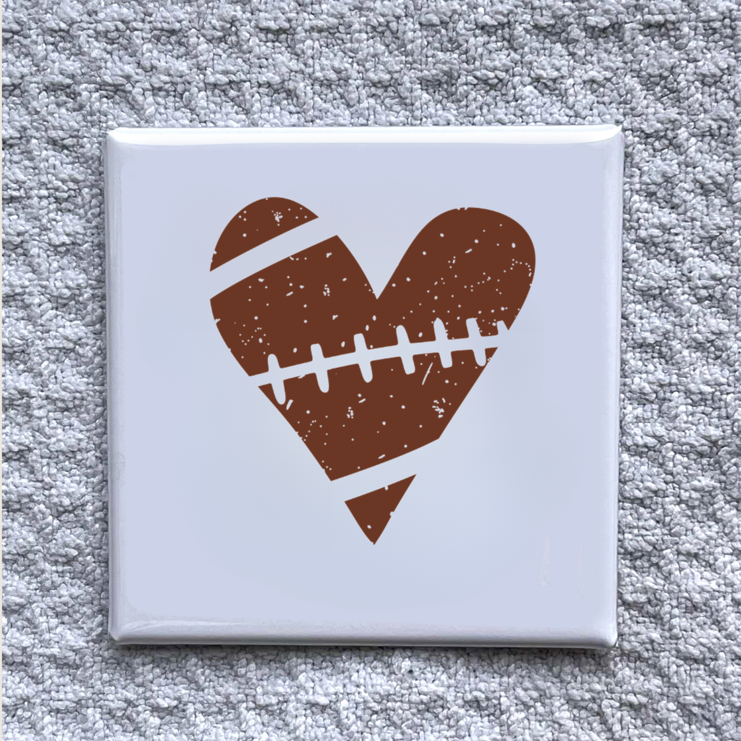 Football Heart Magnet – Sports Fan Fridge Decor