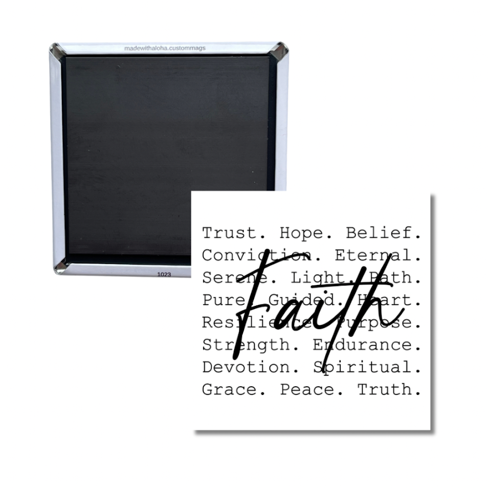 Faith Magnet – Inspirational Christian Quote Decor
