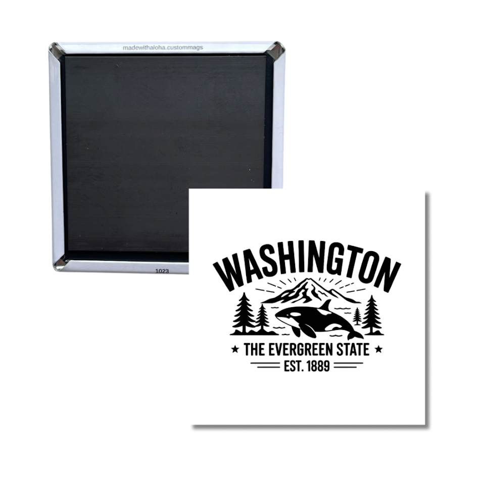 Washington State Magnet – Evergreen State Souvenir Decor