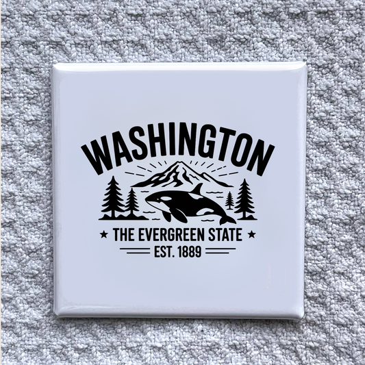Washington State Magnet – Evergreen State Souvenir Decor