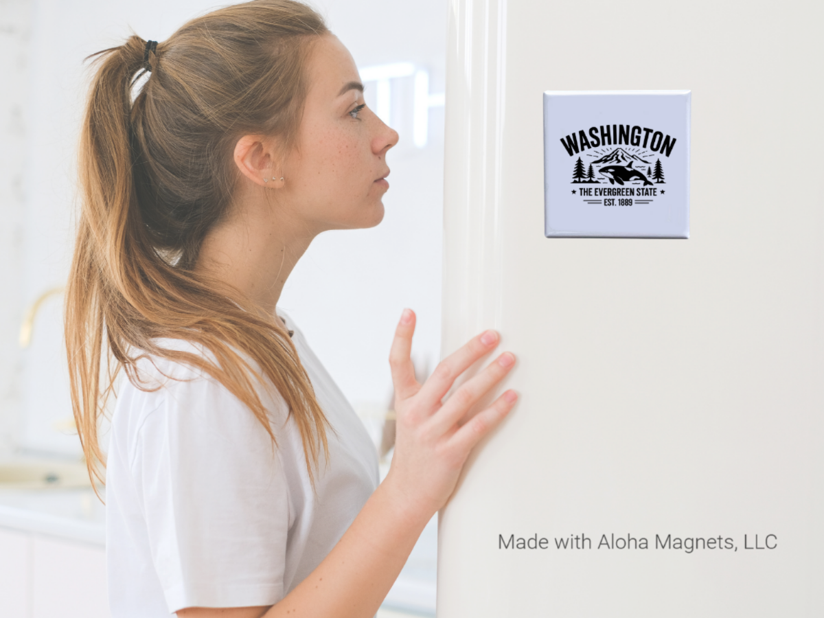 Washington State Magnet – Evergreen State Souvenir Decor